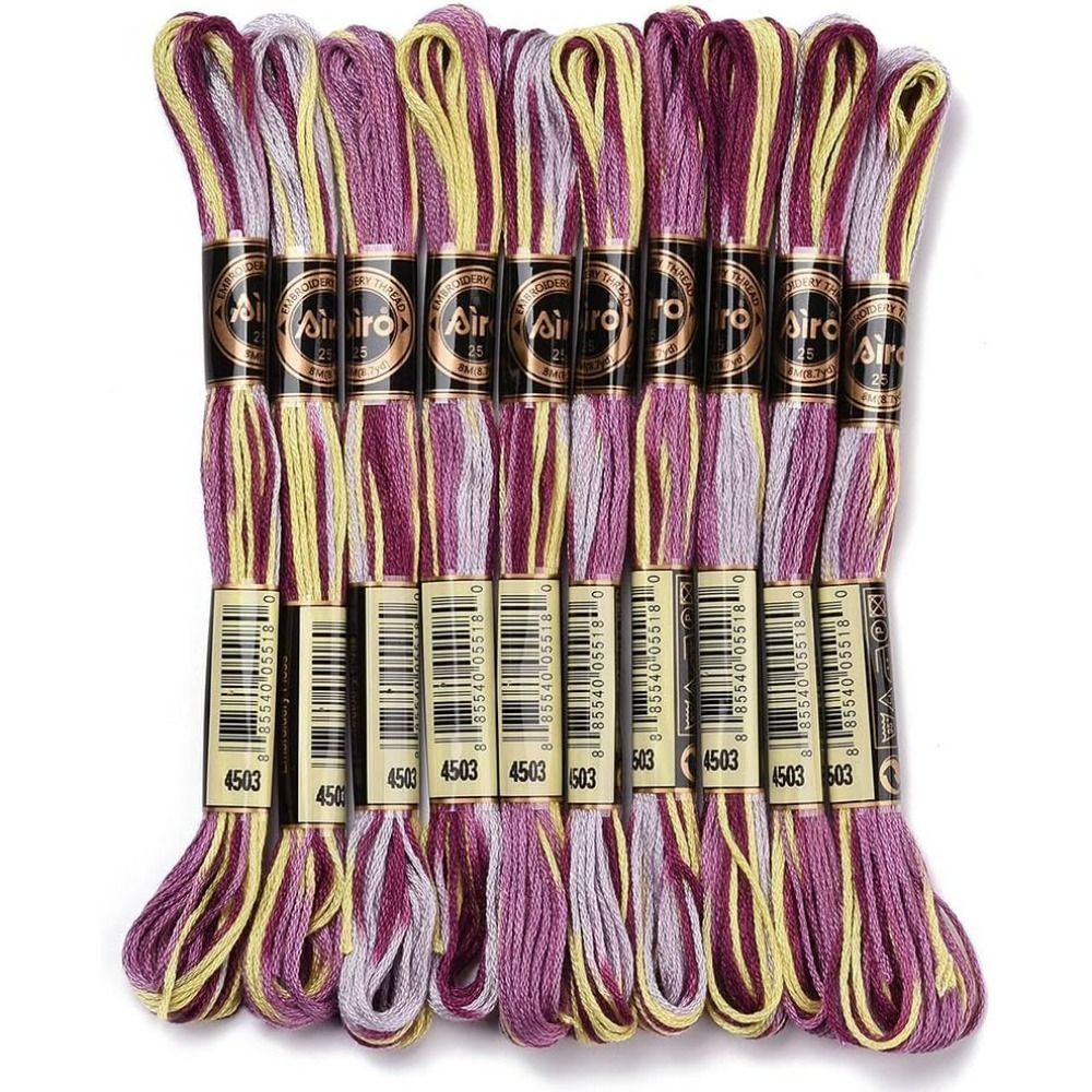 Artwork Craft - Fil à broder panaché violet, 6