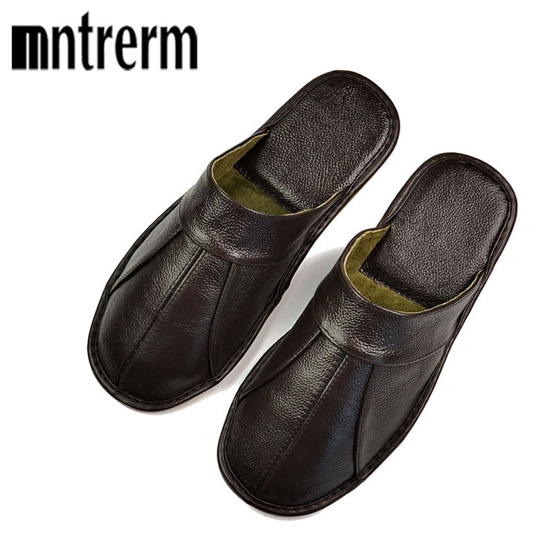 Artwork Craft - Mntrerm-Pantoufles à enfiler en cuir de