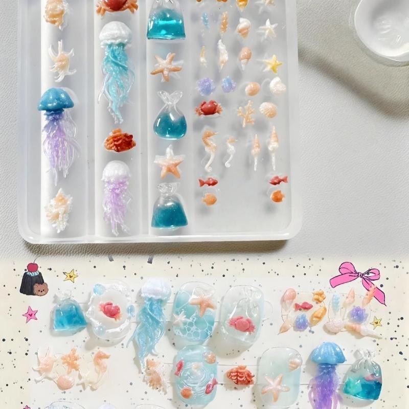 Art Craft Jellyfish - Moule à ongles en silicone série