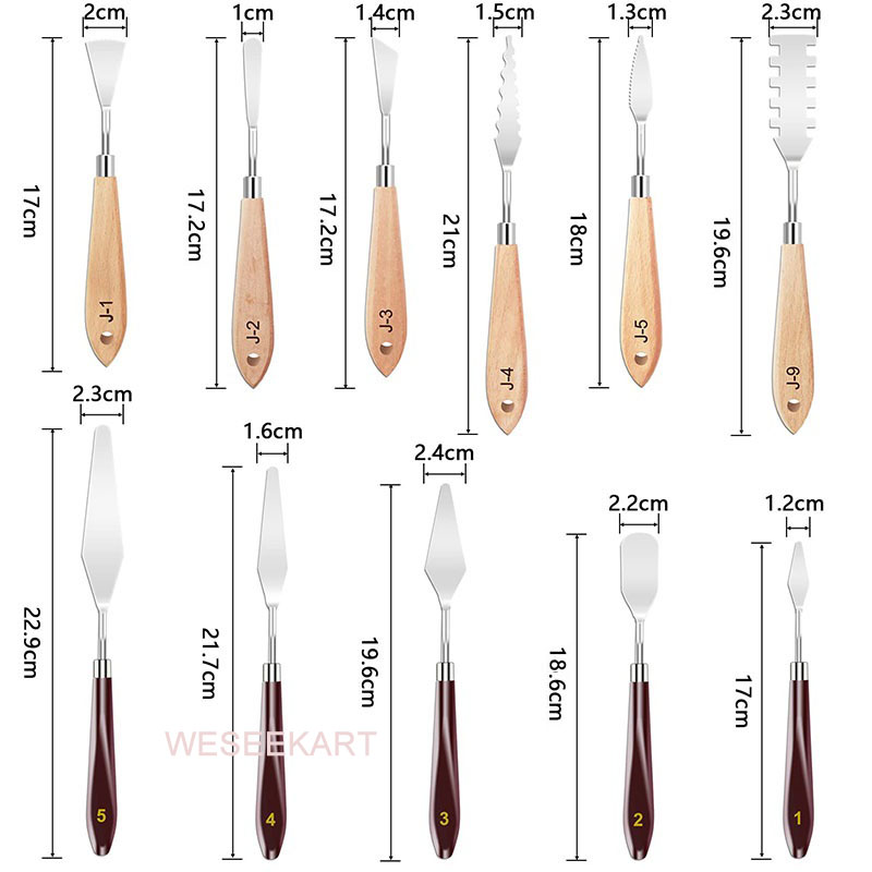 Ensemble de 11 couteaux à pein - Painting Knife Palette avis et prix