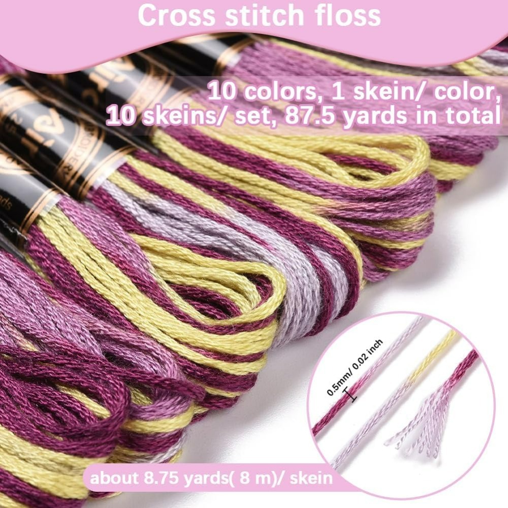 Fil à broder panaché violet, 6 - Artwork Craft avis et prix