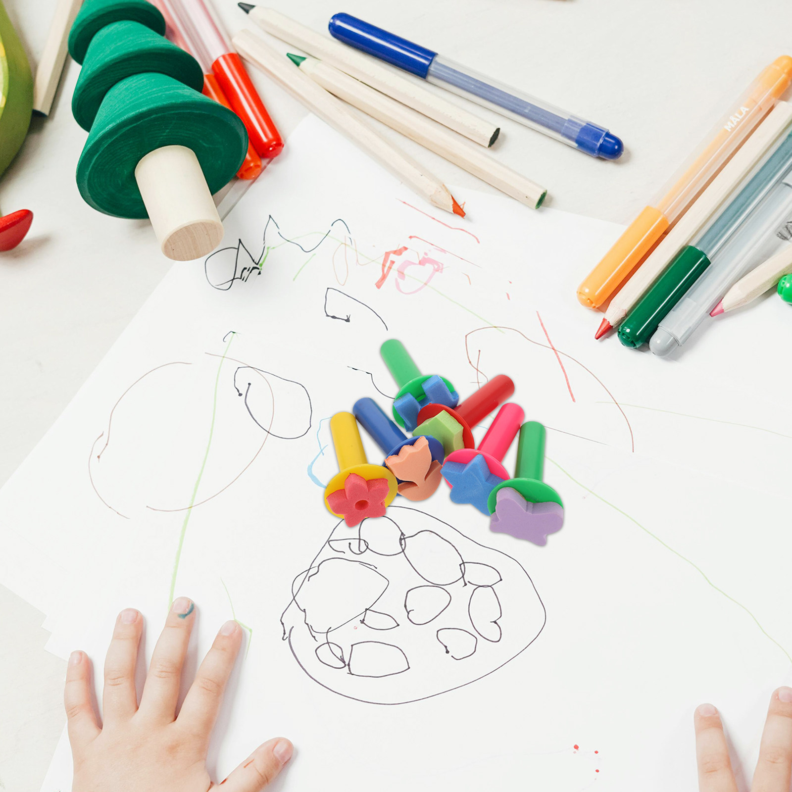Ensemble de 6 pinceaux en mous - Art Craft For Preschool avis et prix