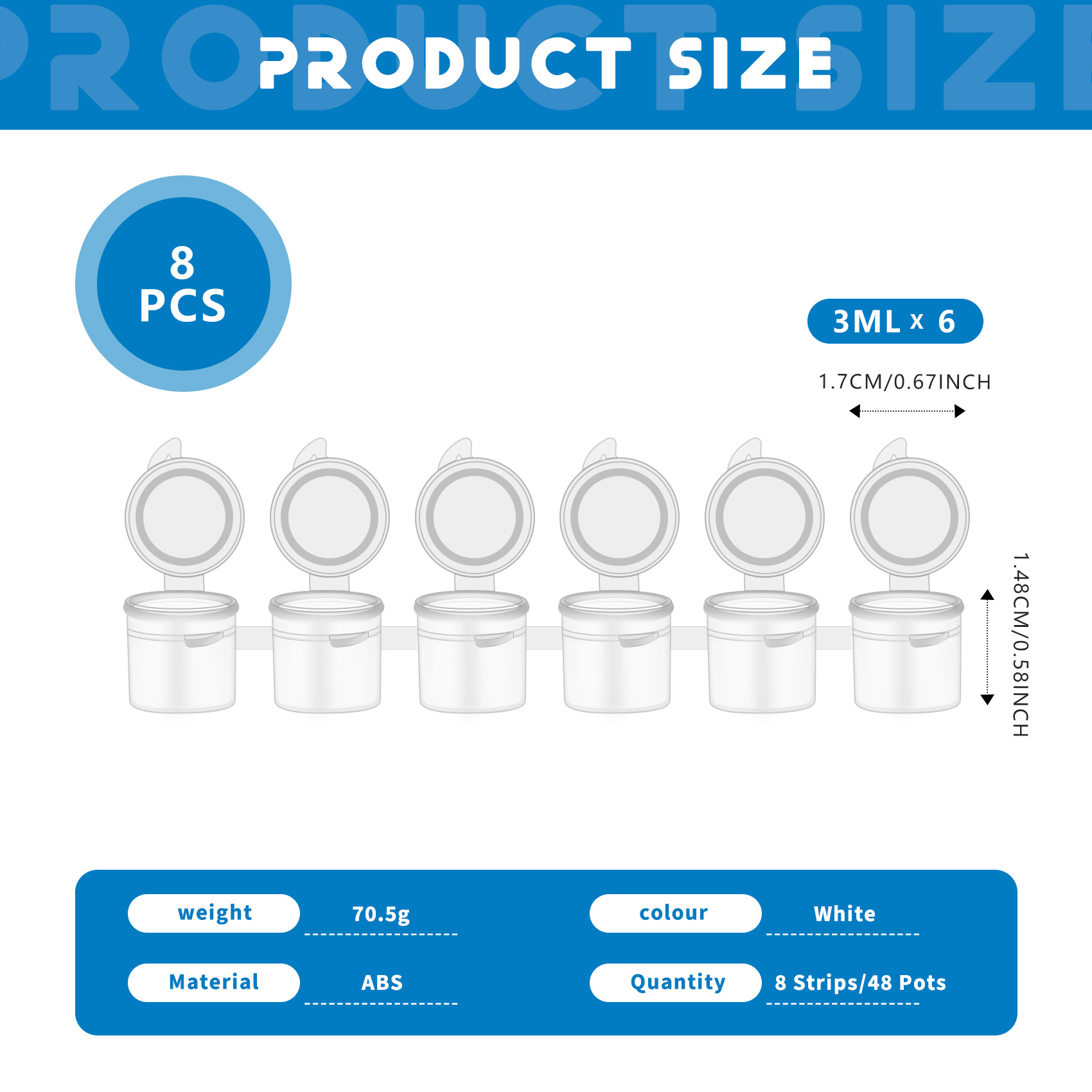 AU61-8 bandes/48 Pots 3Ml band - Art Craft Description avis et prix