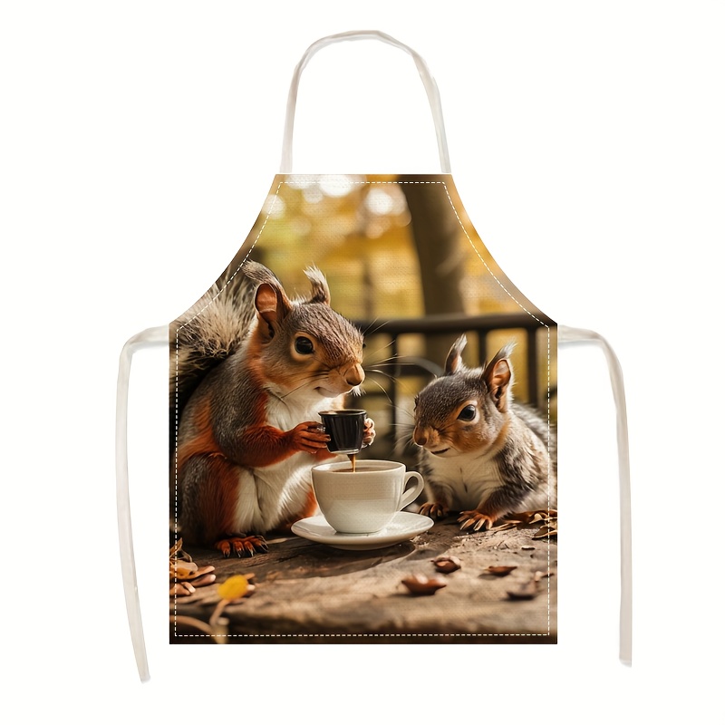 Tablier en lin imprimé scène d - Art Craft Gift Ideas avis et prix