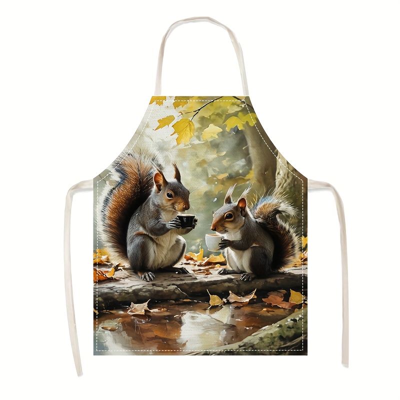 Tablier en lin imprimé scène d - Art Craft Gift Ideas avis et prix