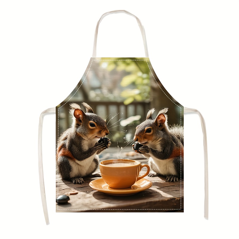 Tablier en lin imprimé scène d - Art Craft Gift Ideas avis et prix