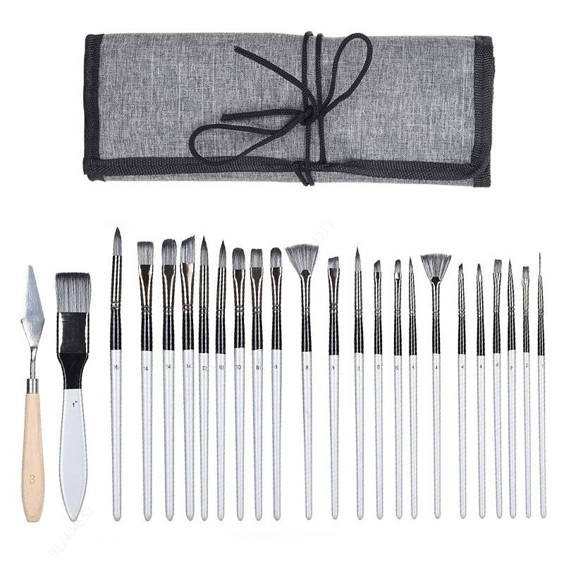 Ensemble de 24 pinceaux synthé - Painting Knife Palette avis et prix