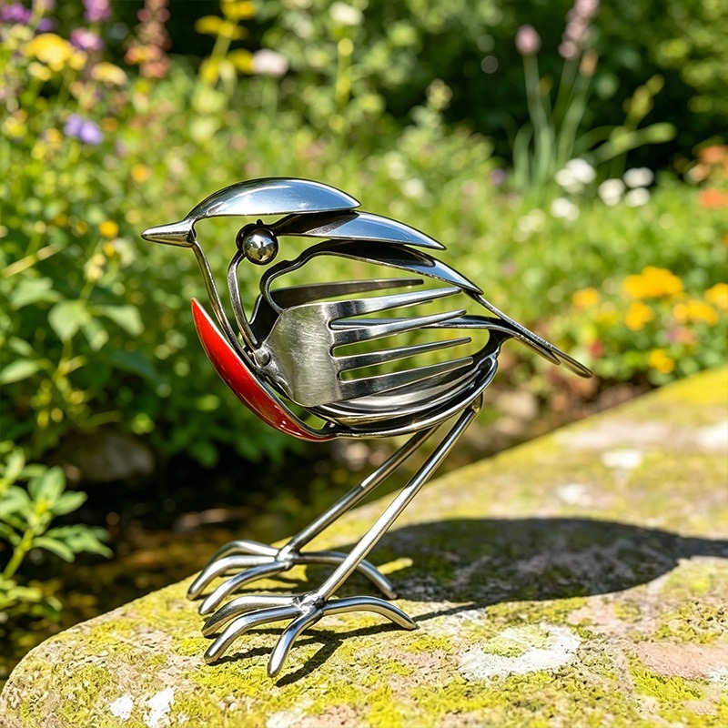 Sculpture d'oiseau Robin en mé - Art And Craft Recycle avis et prix